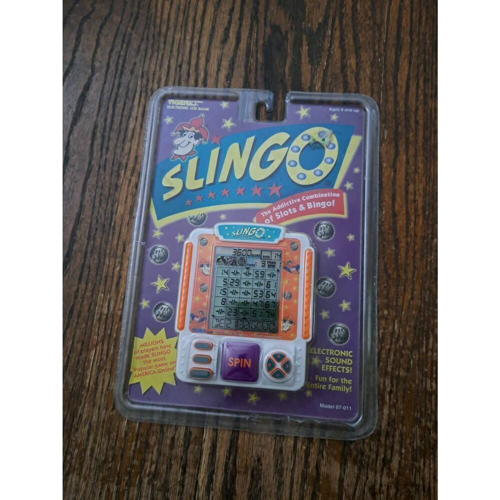 New Vintage 1998 Tiger Electronics Slingo Handheld LCD Game Damaged Pack